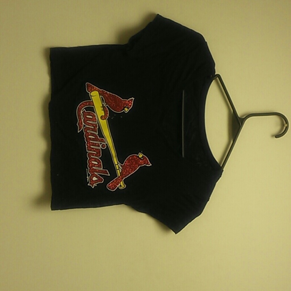 Navy Blue Cardinals Crop Top